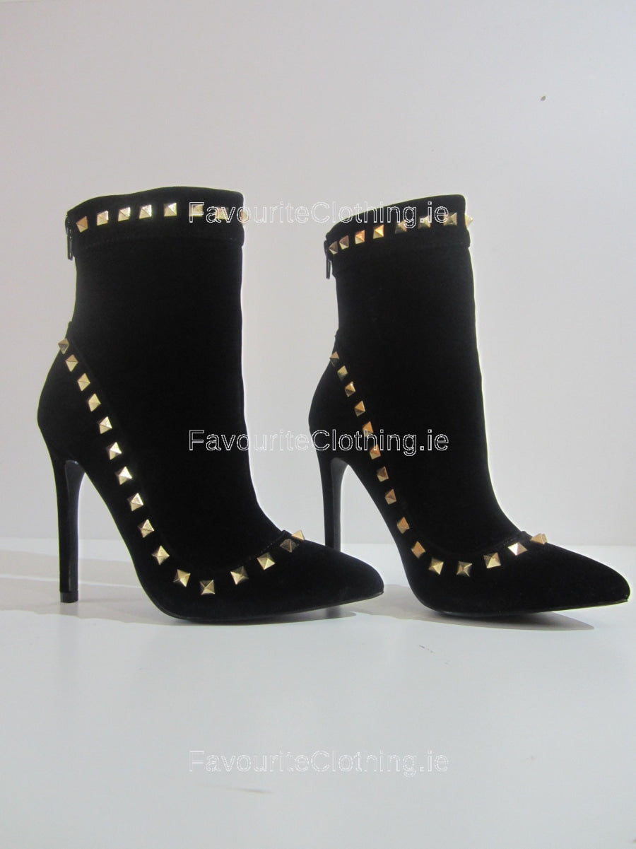 Gold stud boots sale