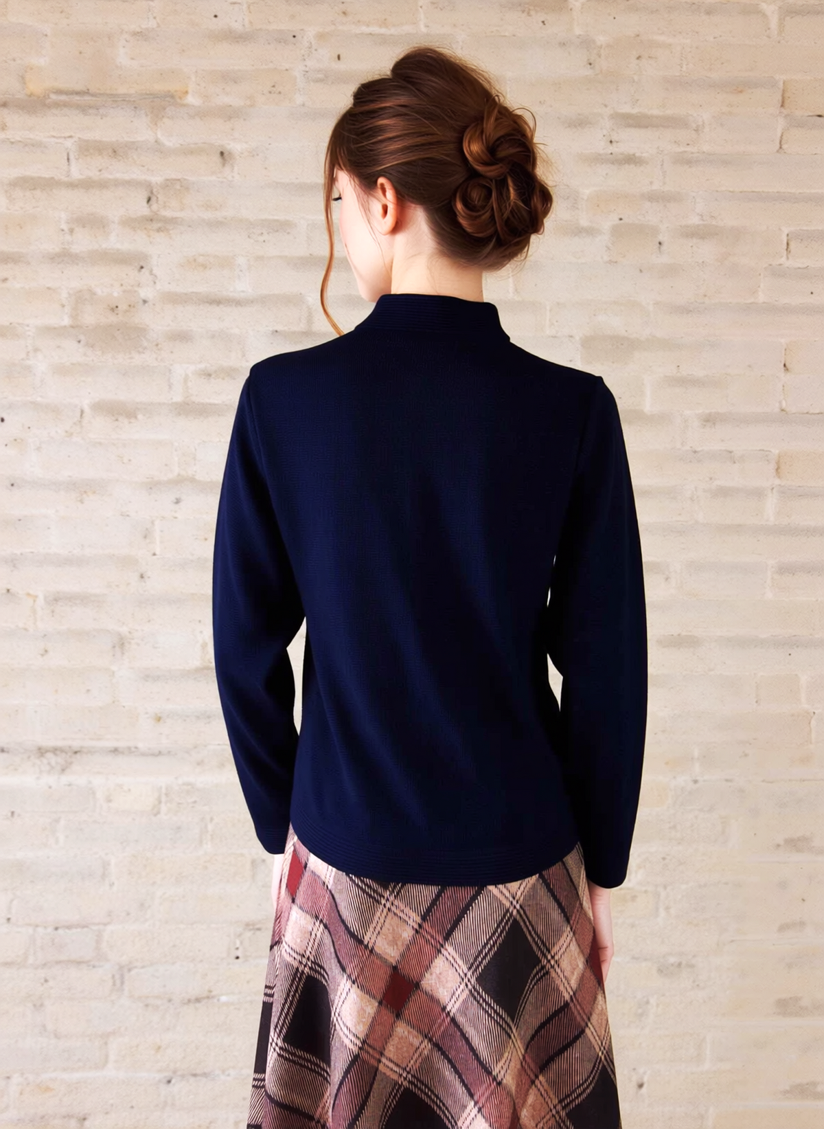 Navy V-Neck Button Pocket Cardigan