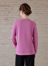 Pink V-Neck Button Pocket Cardigan