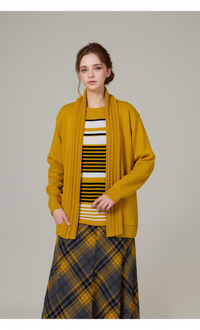 Mustard Stripe Twinset Jumper