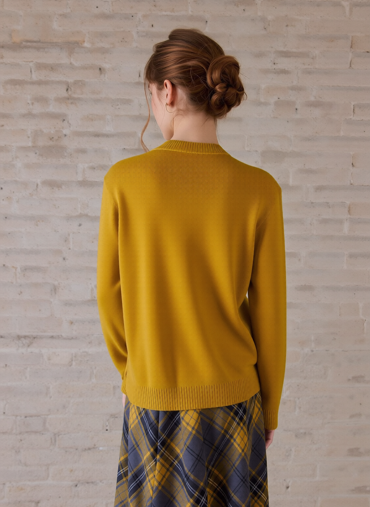 Mustard Stripe Twinset Jumper