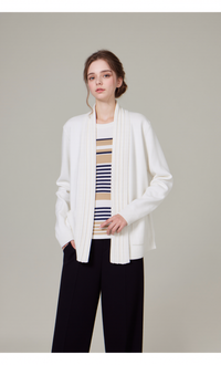 White Stripe Twinset Jumper