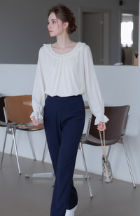 Navy Comfortable Elasticated Trouser