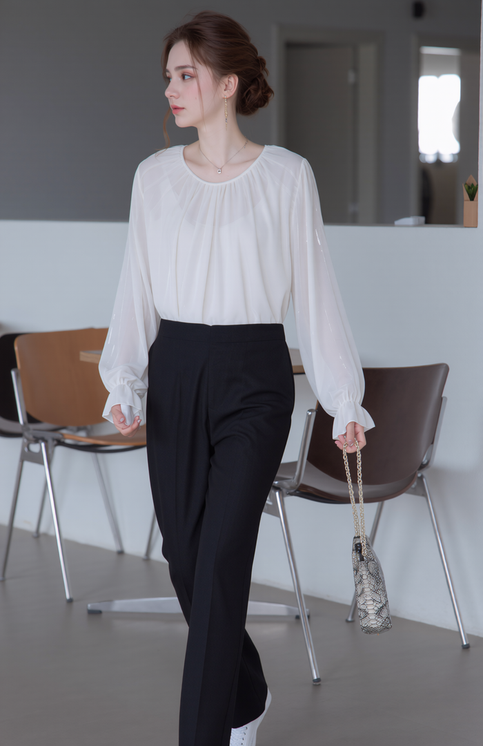 Black Comfortable Elasticated Trouser