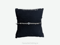 Silver Heart Link Chain Bracelet