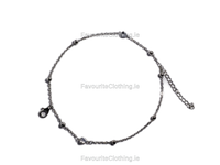 Silver Heart Link Chain Bracelet