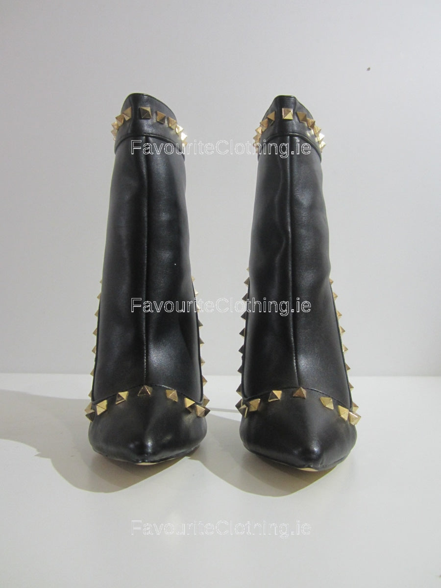 Saint Jemima Black Stretch Suede Heel Ankle Boots – SaintG India