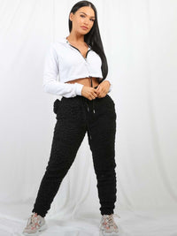 Black Teddy Borg Joggers