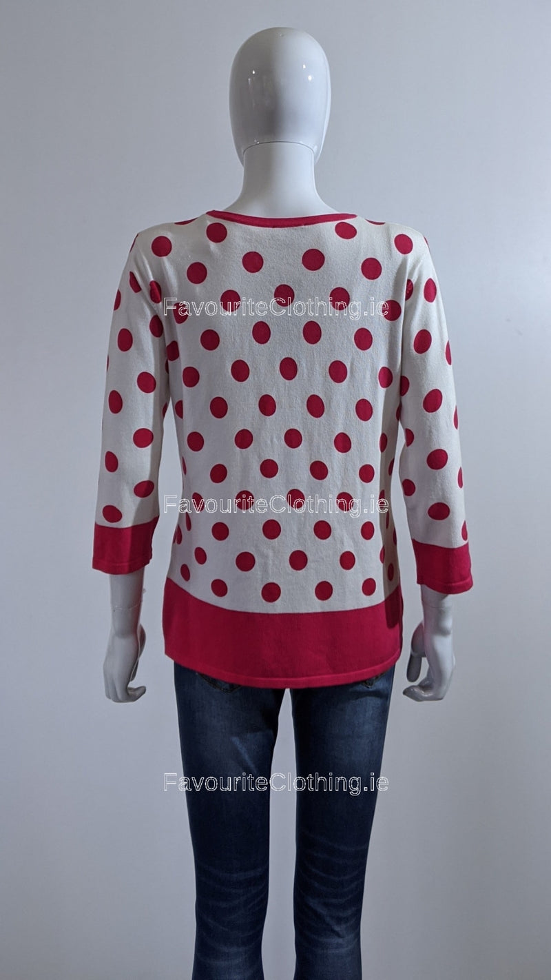 Cerise Pink Polka Dot Jumper