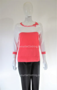 Coral Bow Round Neck Jumper