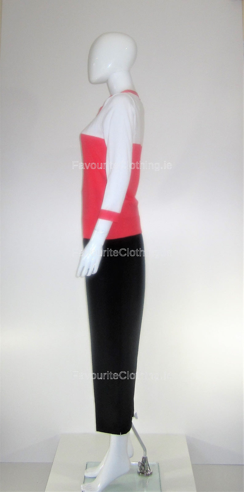 Coral Bow Round Neck Jumper