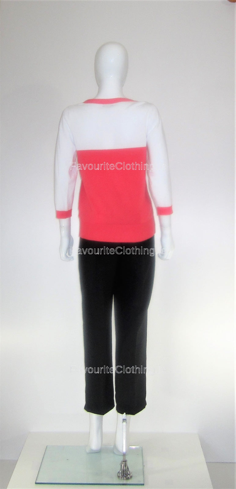 Coral Bow Round Neck Jumper