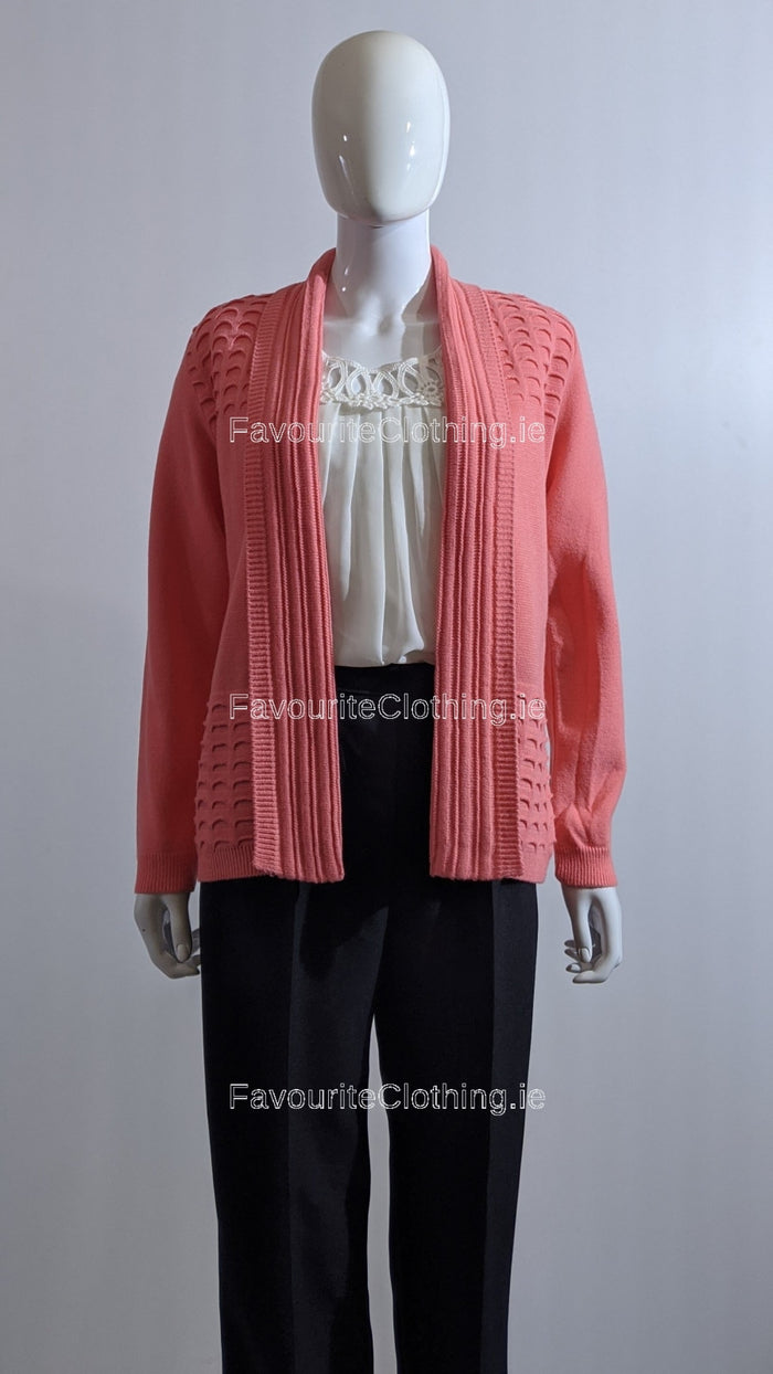 Coral Open Cardigan