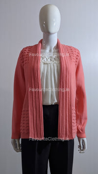 Coral Open Cardigan