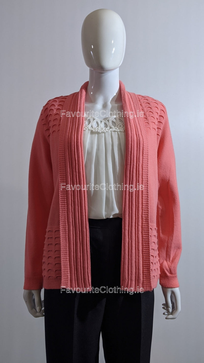Coral Open Cardigan