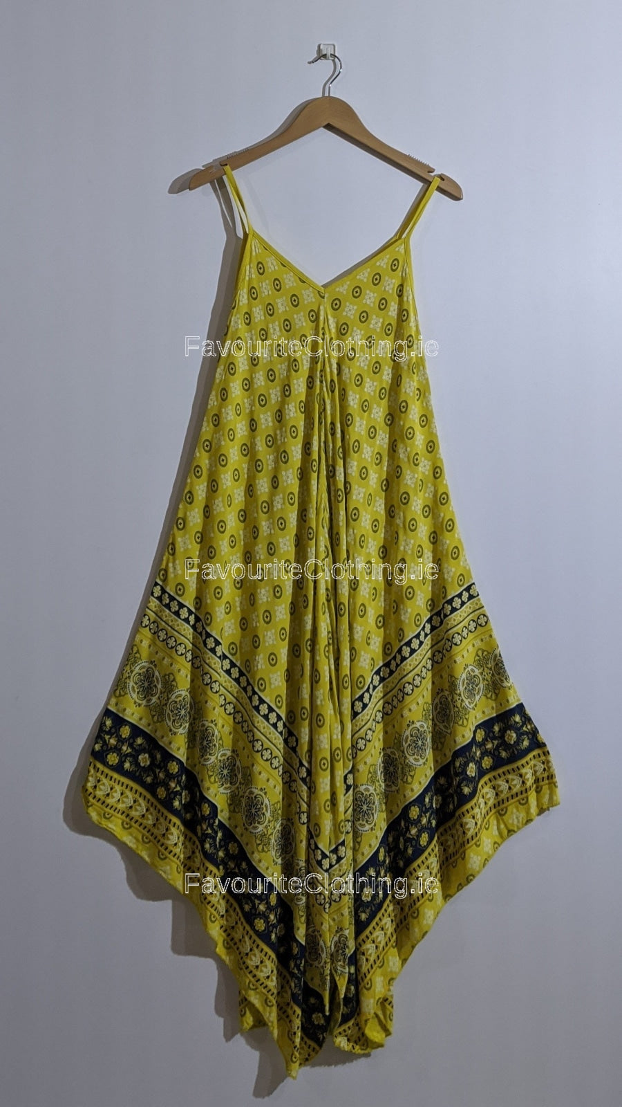 Mustard Pattern Sleeveless Maxi Dress