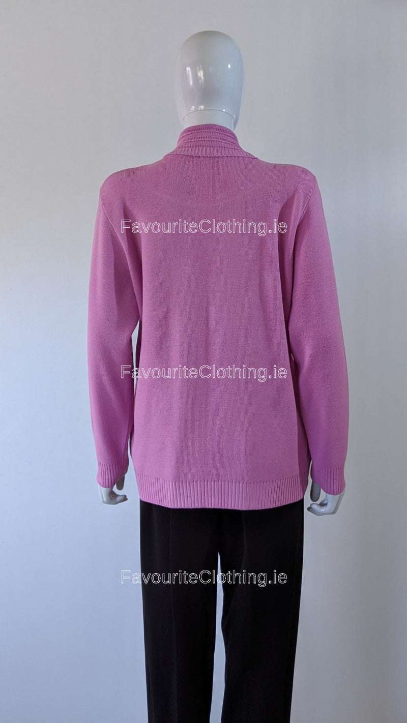 Pink Stripe Twinset Jumper