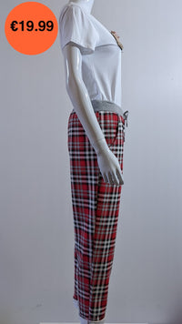 Red Check Print Trouser