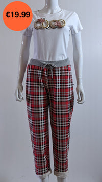 Red Check Print Trouser