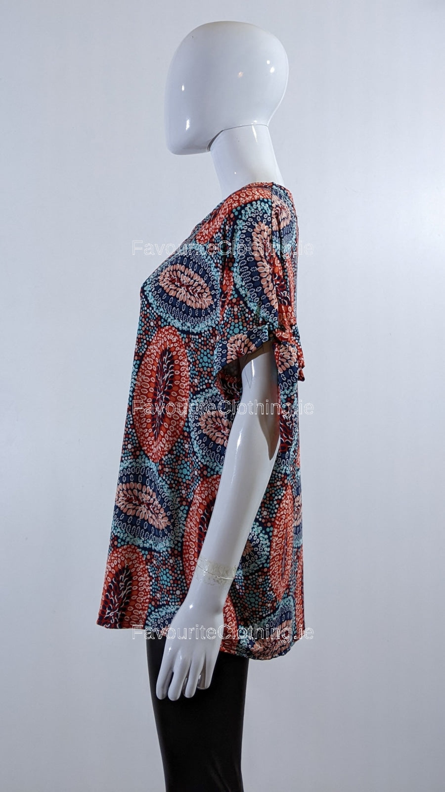 Red Paisley Print Top