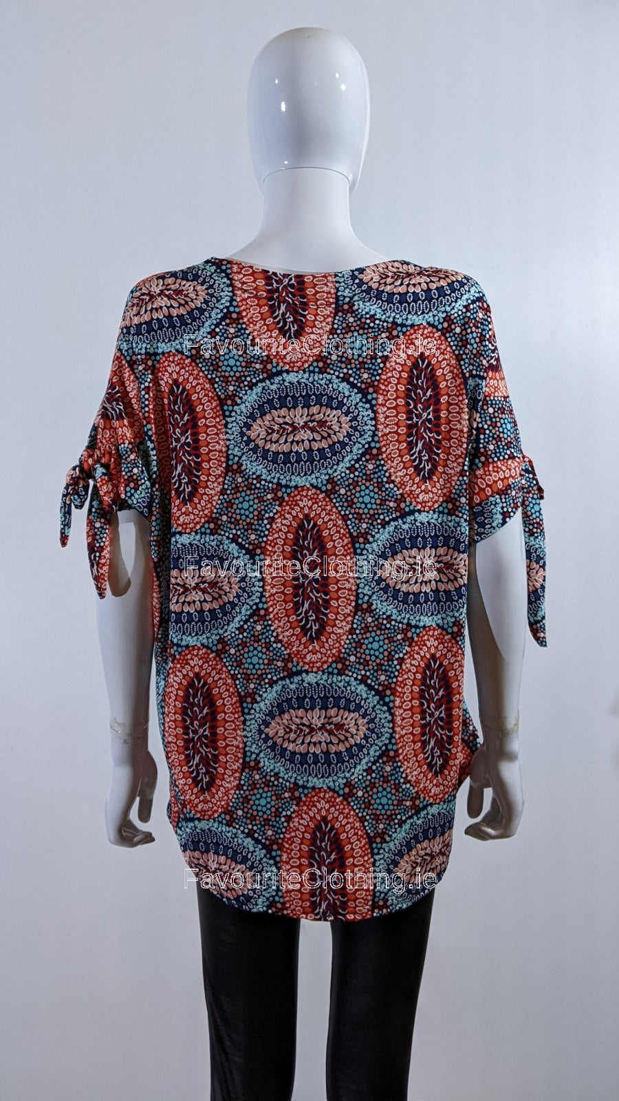 Red Paisley Print Top