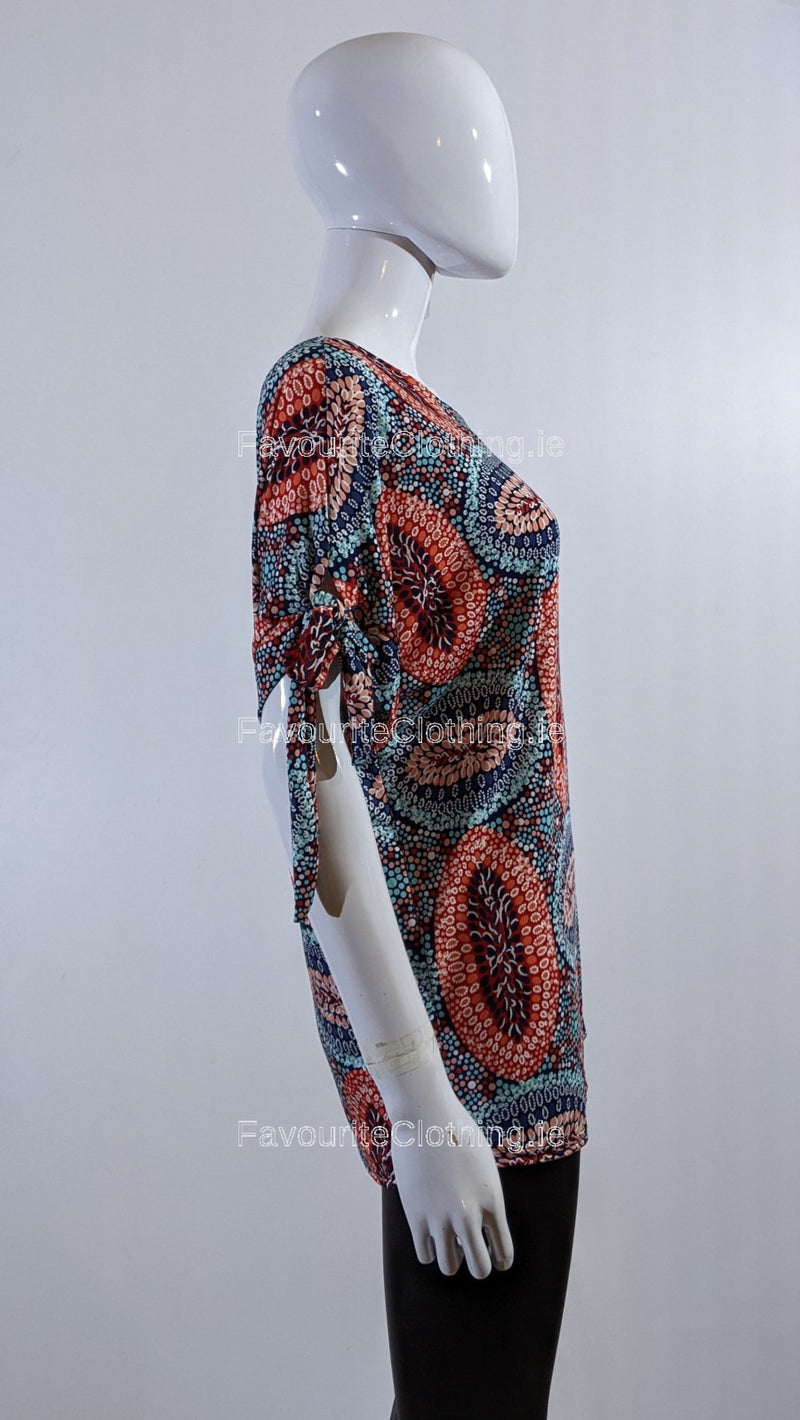 Red Paisley Print Top